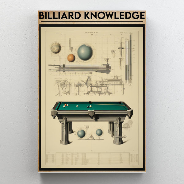 Trinx Billiard Knowledge On Canvas Print Wayfair